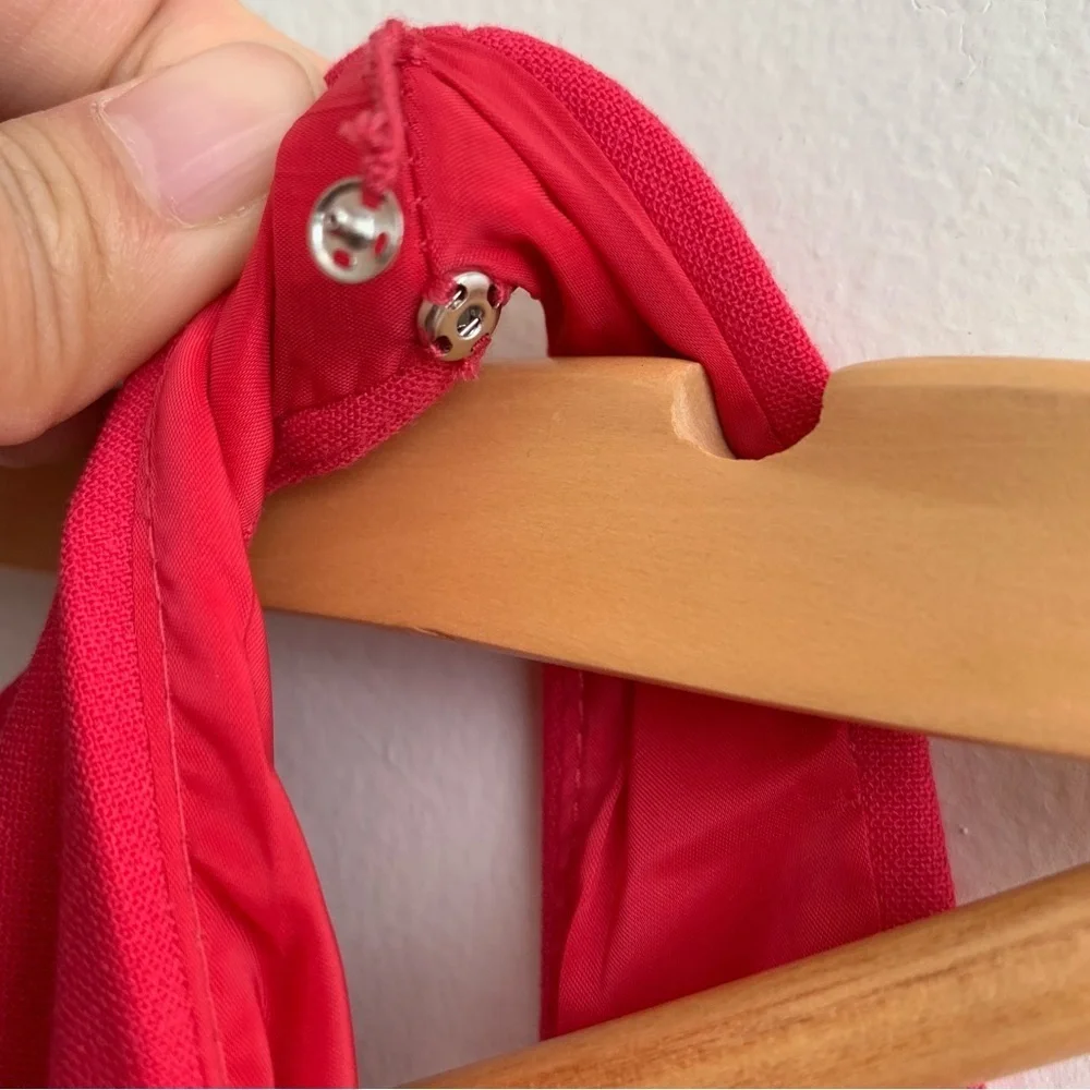 J. Crew Red Square Neck Knee Length Sleeveless Dress - Picture 9 of 9